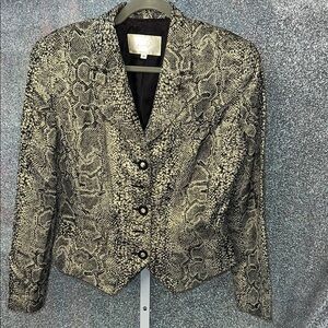 Chic Snakeskin Print Women's Blazer